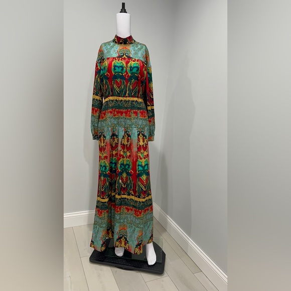 $870 STELLA JEAN  STELLA JEAN Printed Maxi Dress size44/us8 - Picture 7 of 10